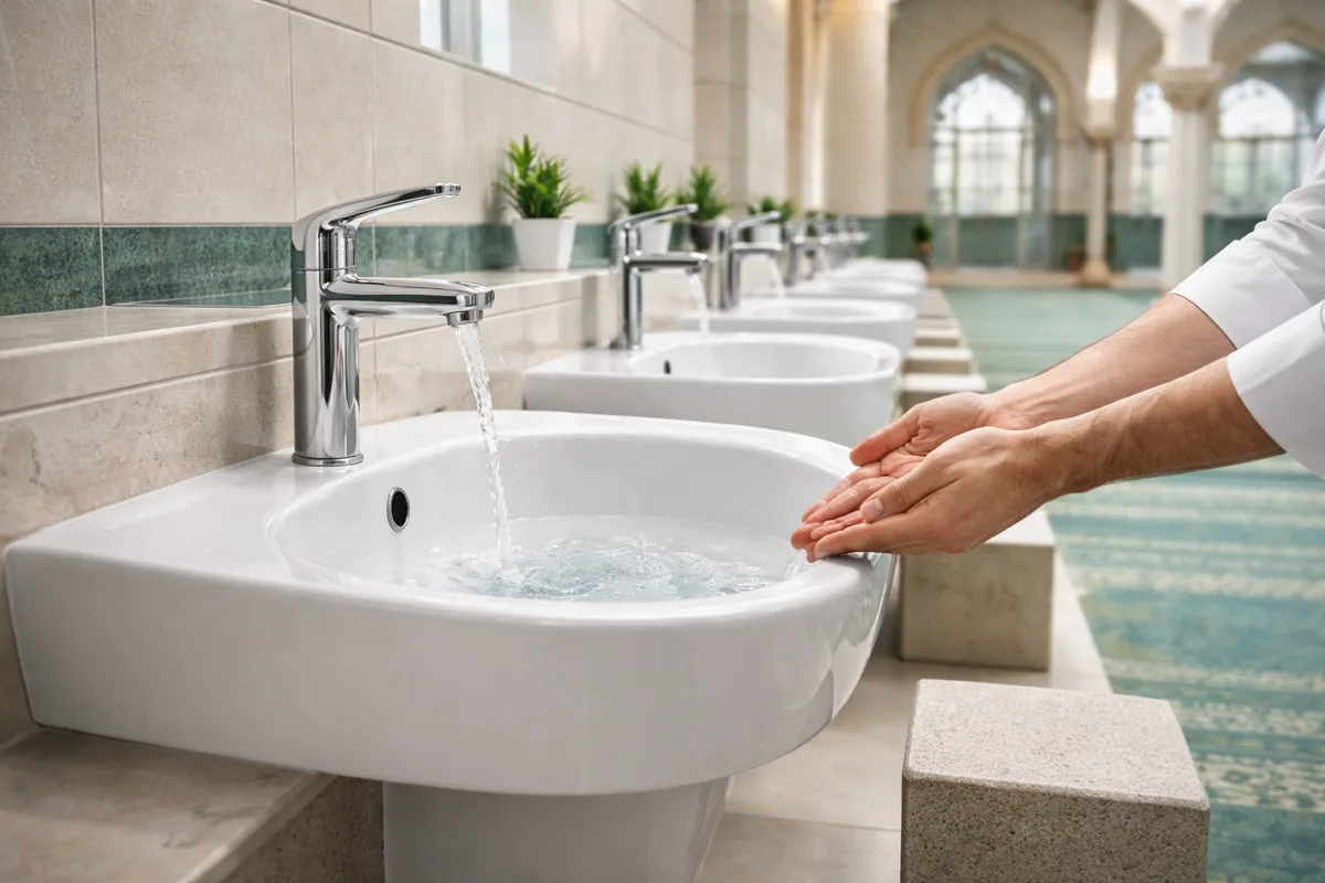 Comment les lavabos d'ablutions en céramique antibactérienne facilitent le Wudu dans les mosquées